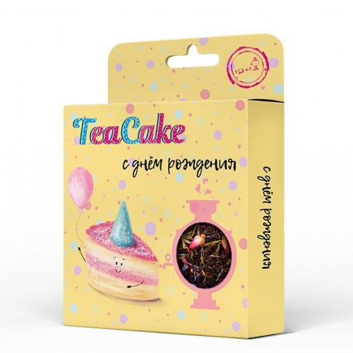Чайный тортик, С Днем рождения 50гр.