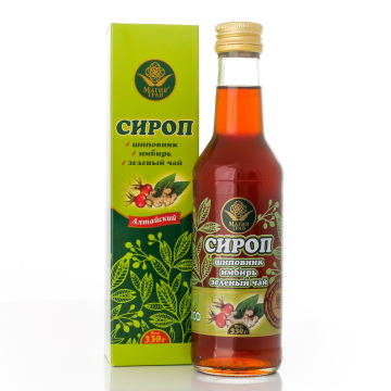 Сироп «Шиповник имбирь зеленый чай», 330 г